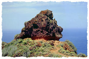 Fels ber dem Meer bei Punta de Hildago